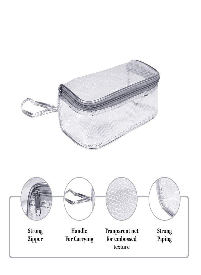 PRISMAXIC Transperent Cosmetic Pouch Travel Toiletry Bag Vanity Box Makeup Cosmetics kit Jewellery Organizer Jewelry Kit Pouch - Image 4