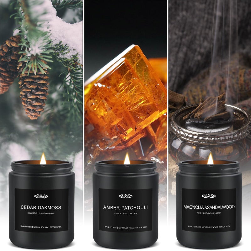 JXDLSQ 6 Pack Candles for Home Scented Aromatherapy Candles Gifts Set for Men, Men Candle Set, 42 oz 300 Hour Long Lasting Candles, Gifts for Mens, Birthday, Anniversary Present - Image 4
