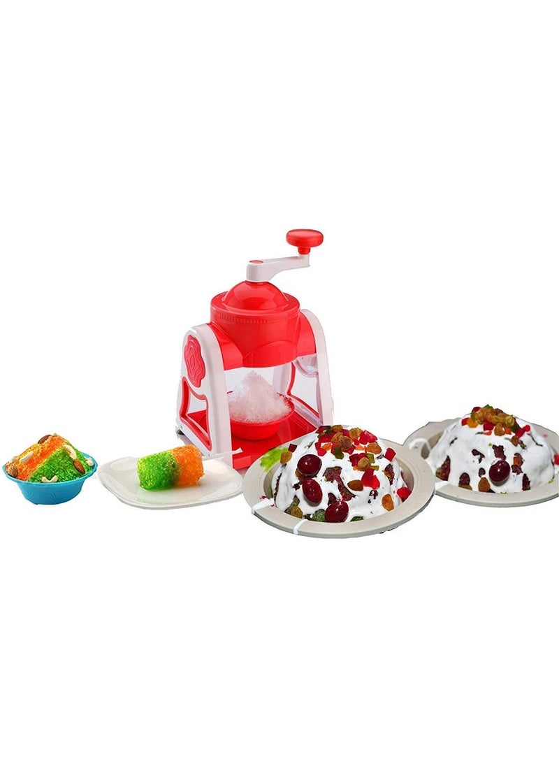 RABADIYA CREATION - RABADIYA CREATION Ice Gola Maker Machine Manual Ice Crusher Snow Grinder 3 Bowl Baraf Ka Gola Banane Wali Machine 1 Glass 6 Sticks - Image 1