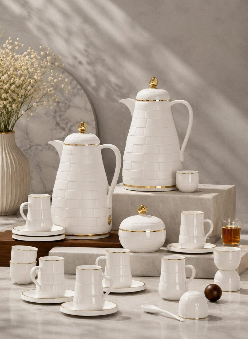 Radin Tea & Coffee Serving Set With Thermos Flasks | Glass Inner | Heat Retention | Elegant Serving Set - Image 2