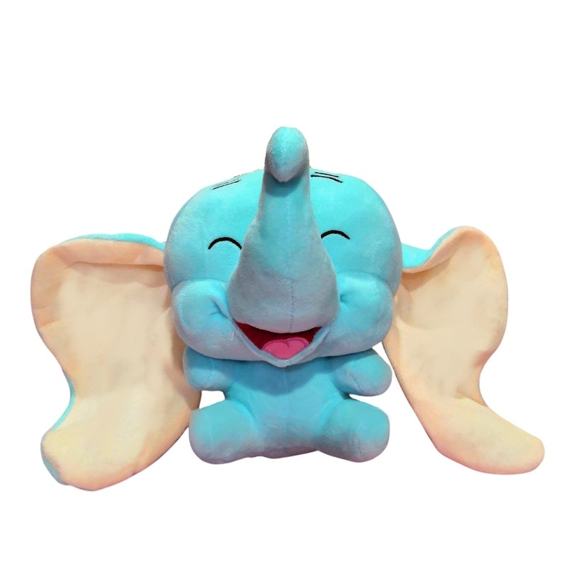 دمية الفيل دامبو القطيفة صغيرة الحجم بدون قبعة - سماوي - S