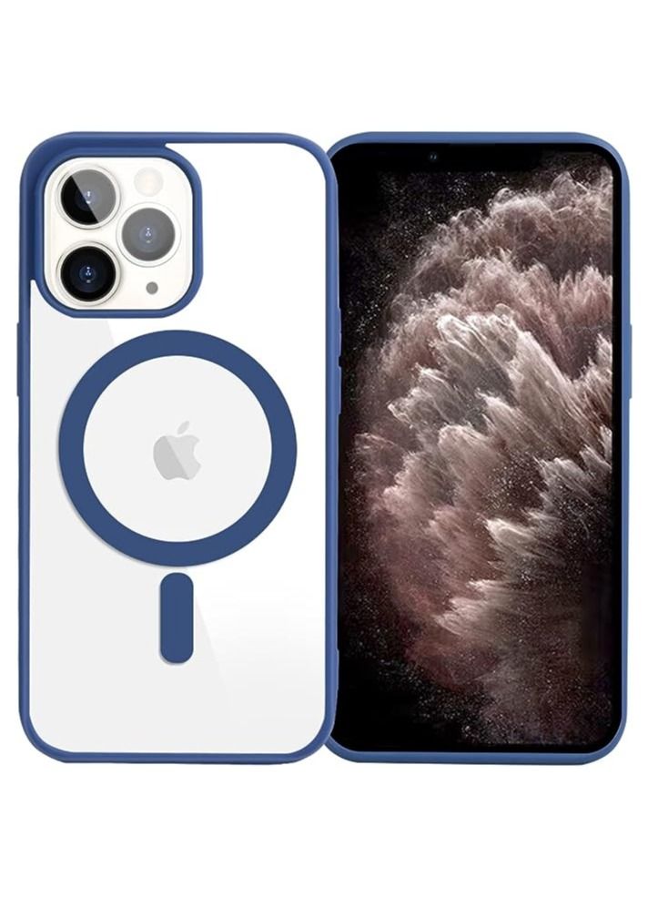 Magsafe Back Cover for iPhone 11 Pro Max Blue  - Image 1