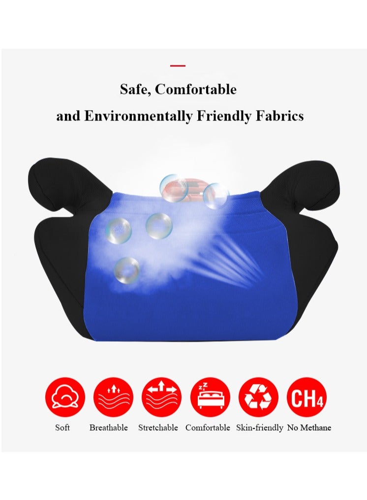 Universal Baby Kids Lightweight Travel Booster Car Seat, Fix Extra Large Seat Backless Belt Positioning, Car Seat Pad, Feeding Booster Seat with Wide Armrest