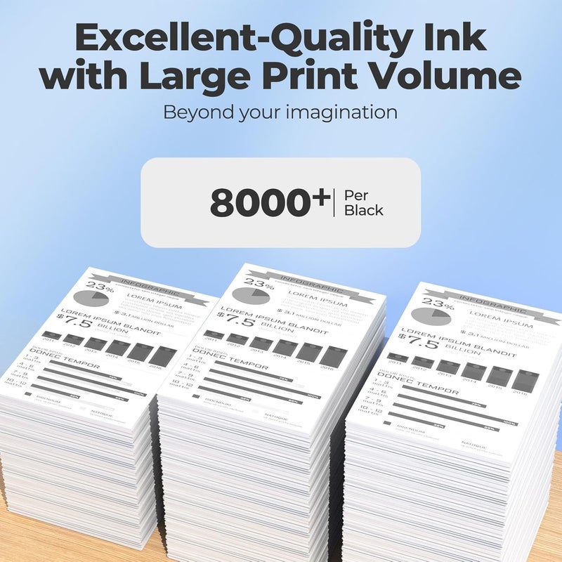 DEEIYUER 522 Black Ink Refill Bottles ET-2800 ET-4800 ET-2400 ET-2803 ET-2720 Replacement for T522 522 Ink Refill Bottles Black Use for Eco Tank ET-2400 ET-2720 ET-2800 ET-2803 ET-2840 ET-4800 ET-4810 Printers - Image 4