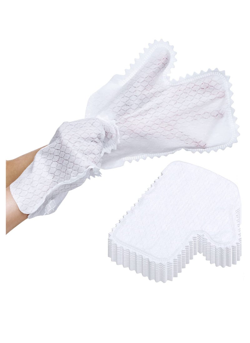 Microfiber Dusting Cloths Gloves, Dust Wipes, Feather Dusters, Grabs and Locks in Dust, Pet Hair Cleaning Possible Dual-Sided Disposable Dusting Gloves (40 Pieces)  - Image 1