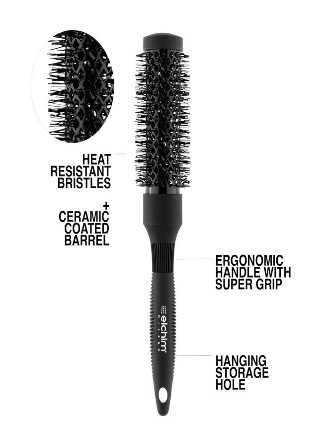 إلكيم فرشاة إلتشيم الحرارية الدائرية ذات الأسطوانة الخزفية والشعيرات النايلون المقاومة للحرارة - أداة تصفيف شعر احترافية خفيفة الوزن - 1 1/4 بوصة - Image 3