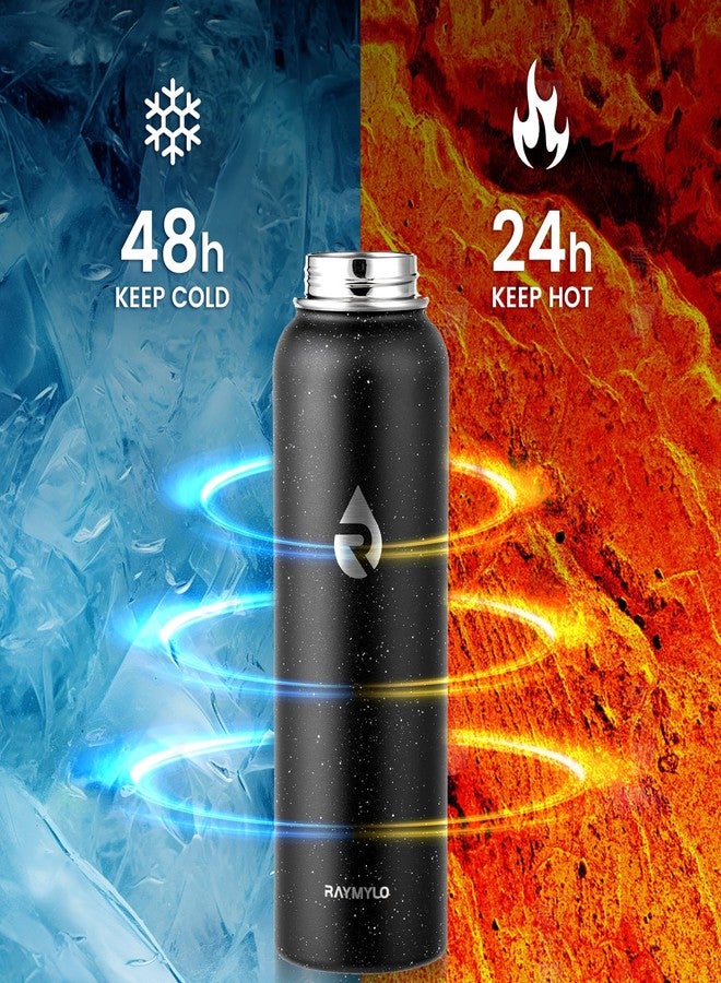 RAYMYLO 40oz Insulated Water Bottle, Triple Wall Vacuum Stainless Steel Water Bottles - Keeps Cold 48H, Reusable Metal water flask Jug for Gym, Sports, Camping, Hiking,Travel, Black Speckled - Image 3
