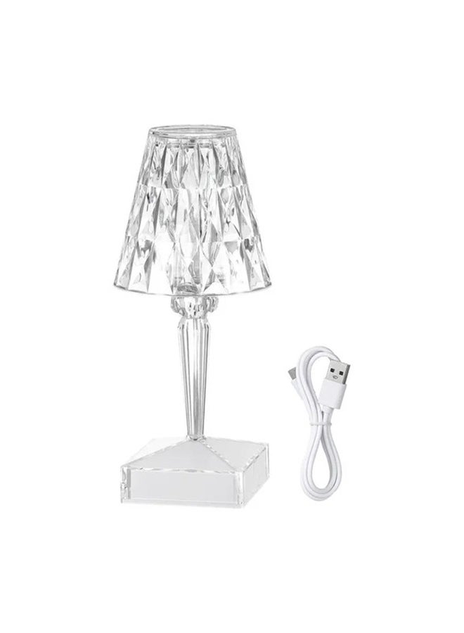 Halamodo Cordless Touch Table Lamp, LED Rechargeable Small Desk Lamp,Colors Dimmable Operated Crystal ,Acrylic Decor Lights for Bedrooms Party Dinner Bar - Image 2