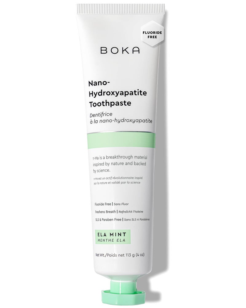 Boka Fluoride Free Toothpaste, Nano Hydroxyapatite Toothpaste, Appropriate for Sensitive Teeth - for Adult, Kids Oral Care - Ela Mint Flavor, 4 Fl Oz 1Pk US Manufactured - Image 1