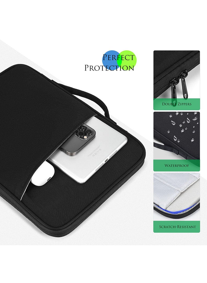 Theodor 9.7-11 inch Tablet Sleeve Case for iPad (A16) 11th 11inch 2025/iPad 10th 10.9 2022 and Air 11 inch M3/M2 2025/2024/10.9 inch/| 11 inch iPad Pro | 10.2 inch iPad | 10.9 inch iPad Air 5 4 | 10.5" iPad Pro | iPad Air 3 2 | 9.7" iPad | Galaxy Tab A9+ /A11 Plus 11inch/S9 11inch/S9FE 10.9 inch Protective Bag for 10inch and 11inch- Black - Image 4