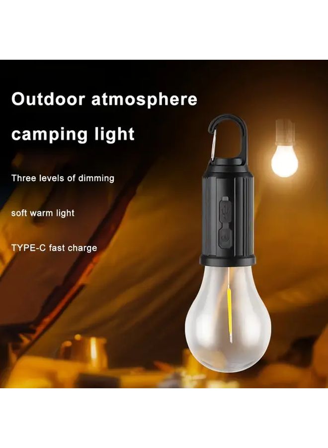 مصابيح تخييم شمسية محمولة مينيمالية 2 قطعة قابلة للشحن عبر USB 3 أوضاع LED للطوارئ الخارجية - Image 5