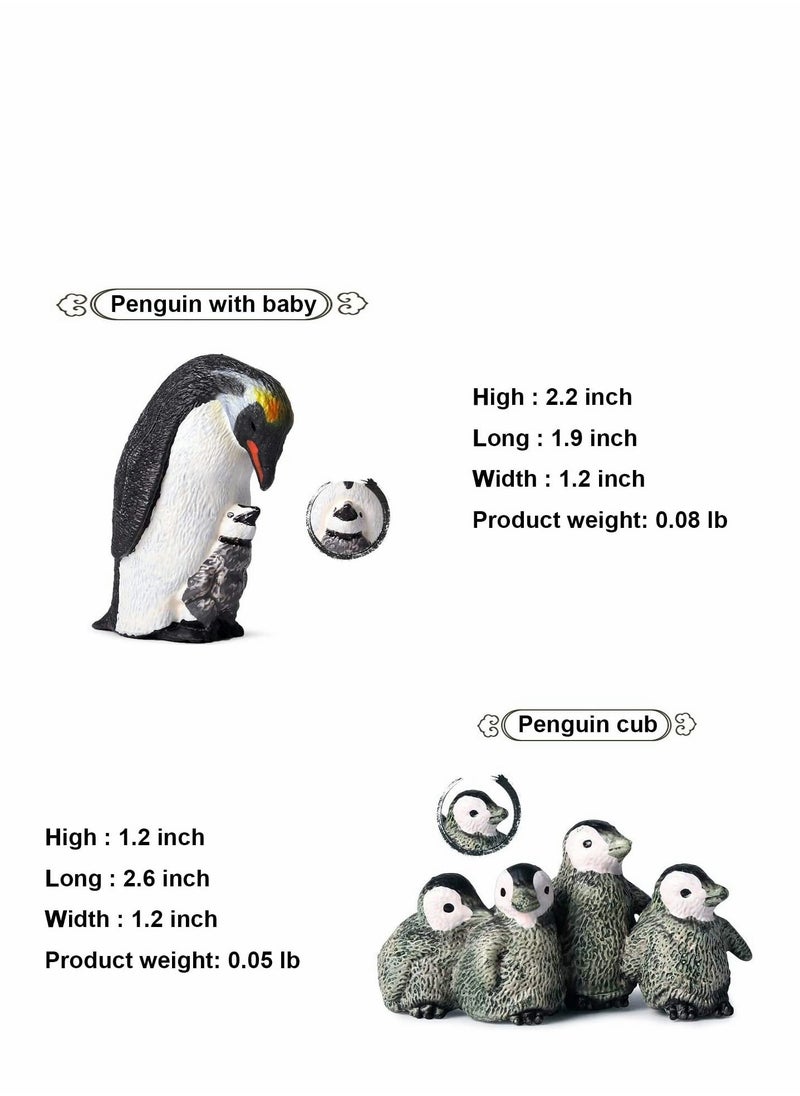 Generic - 3Pcs Penguin Toys Realistic Animal Figurines, Plastic Arctic Animals for Early Educational Birthday Party Favors Cake Topper Gift for Kids - Image 1