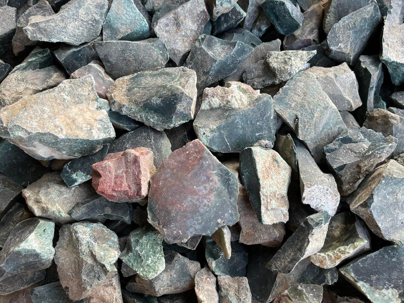 GAF TREASURES Wholesale Raw Bloodstone Crystals, Natural Bloodstone Stone, Natural Rough Bloodstone Crystals, Bloodstone Rough, Bloodstone Healing Crystals (Bloodstone, 0.25 Pound) - Image 1
