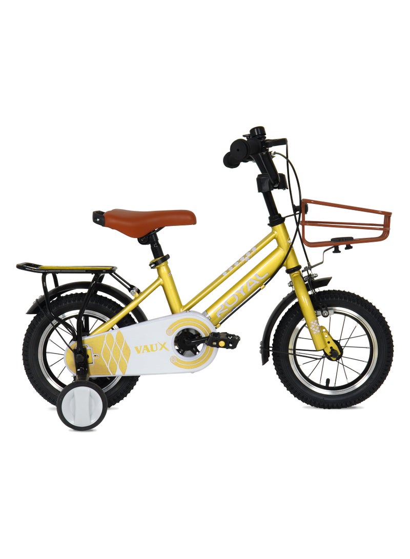 Vaux Royal Road Bike || 12 Inch || For Kids || Adjustable Seat || Gold - Image 1