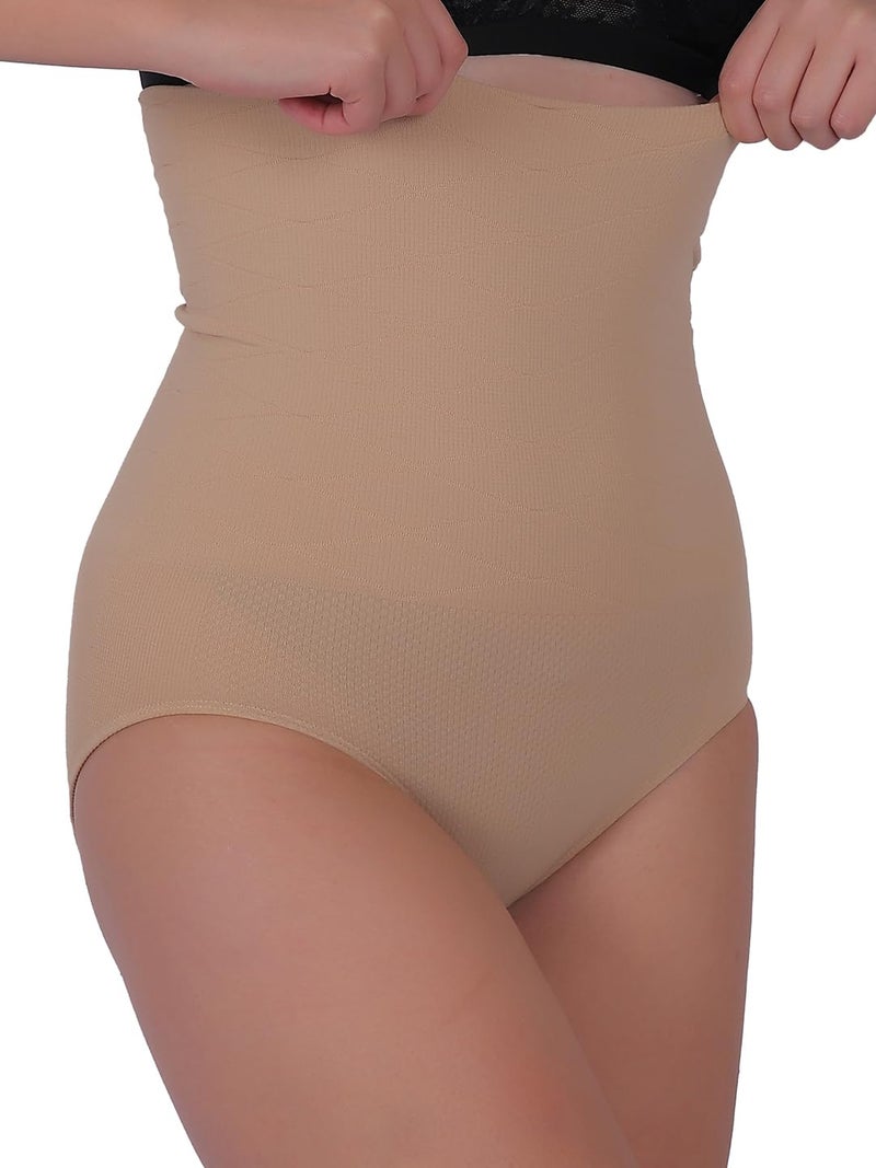 Lilots Women's High Waist Tummy Control Shapewear || Seamless Waist Slimming Short Body Shaper Cream - Image 5