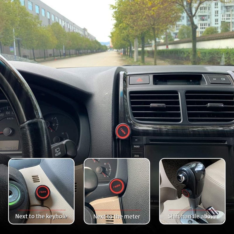 FARBIN بوق 12 فولت للسيارات بوق مزدوج النغمة مقاوم للماء مجموعة بوق كهربائي مع مجموعة توصيل وزر تشغيل، عالمي لأي مركبات 12 فولت (بوق أزرق مع مجموعة أسلاك وزر، 12 فولت) - Image 4