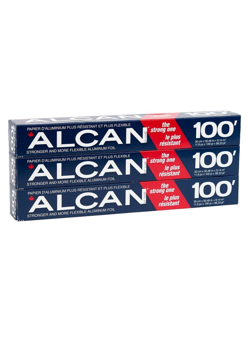 ALCAN Pack of 3 Premium Quality Aluminum Foil, 100 ft. - Image 2