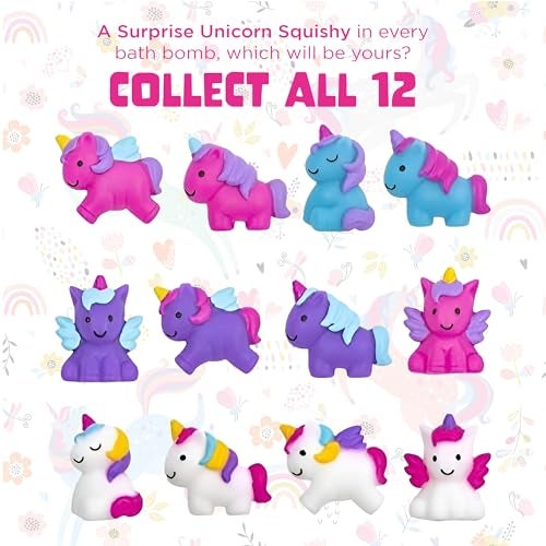 Two Sisters Unicorn Bath Bombs for Girls with Surprise Toys Inside (6 Pack) - Large Bubble Bomb for Kids, Gentle and Safe, Made in USA, Fizzies, Fruity Scents, Won't Stain Tub - Ideal Gift by Two Sisters - Image 2