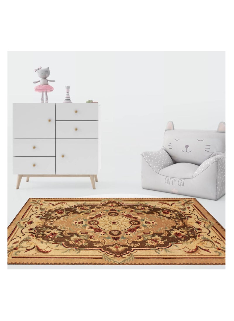 AURUM HOME AH014B Hand Tufted Area Traditional Carpet Interior Living Bedroom, Bedroom, Exhibition Area Cut Wool Pile, Rectangle  - Image 2