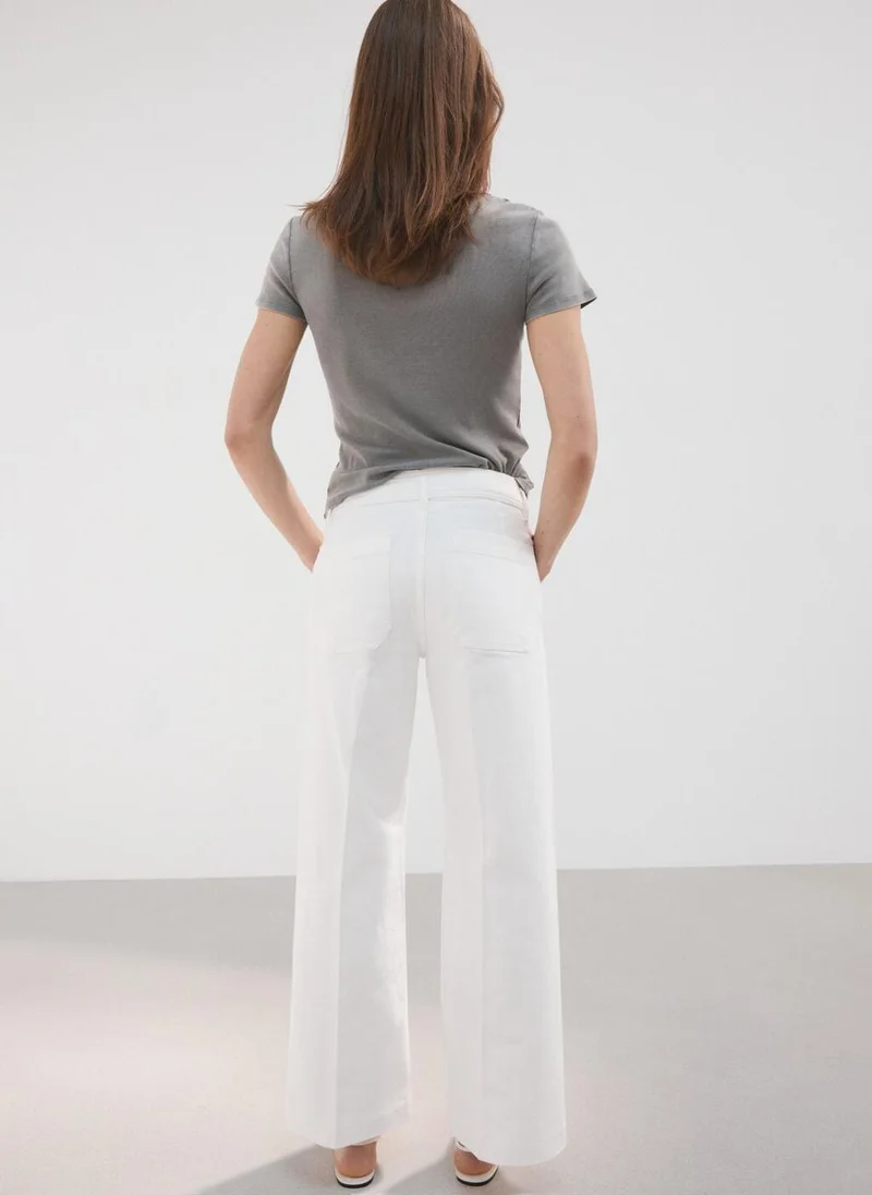 MANGO Wide leg jeans with pockets