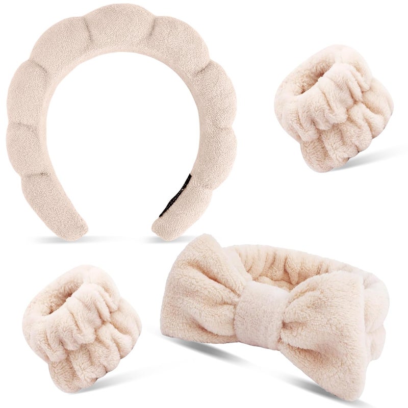 Chanaco Spa Headband Makeup Wrist Bands and Towels Trendy Hair Accessories for Women and Teen Girl Gifts