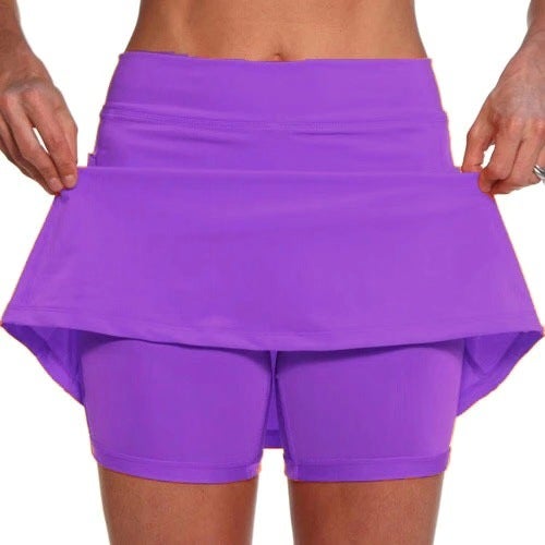Generic European and American Foreign Trade 2023 Summer Fashion Solid Color Mid-waist Culottes Womens Sports Leisure Fitness Yoga Pants with Pocket Light gray - Image 5