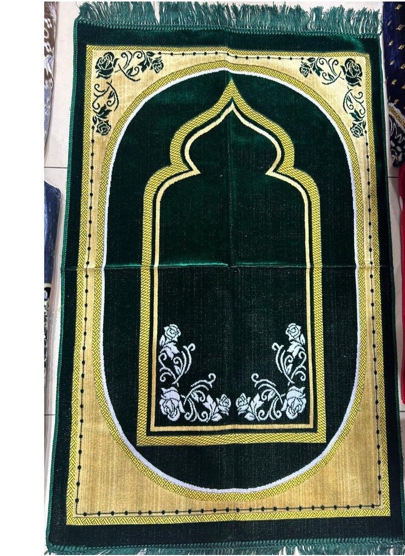 ALSAQER Alsaqer Turkey Muslim Prayer Mat (70 X 110 cm ), Musalla | Islamic Prayer Mat for Home and Masjid Parayer Mat| Muslim Prayer Rug | Premium Design and Quality | Made in Turkey | Soft Touch with Cotton Padded Back (Multicolours) 