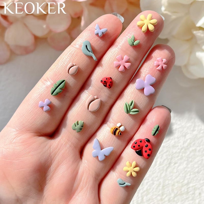Keoker Spring Polymer Clay Cutters, Polymer Clay Flower Cutters, 10 Shapes Mini Clay Cutter, 3 Sizes(Micro. Mini, Small), Decoration to Make Spring Earrings - Image 3