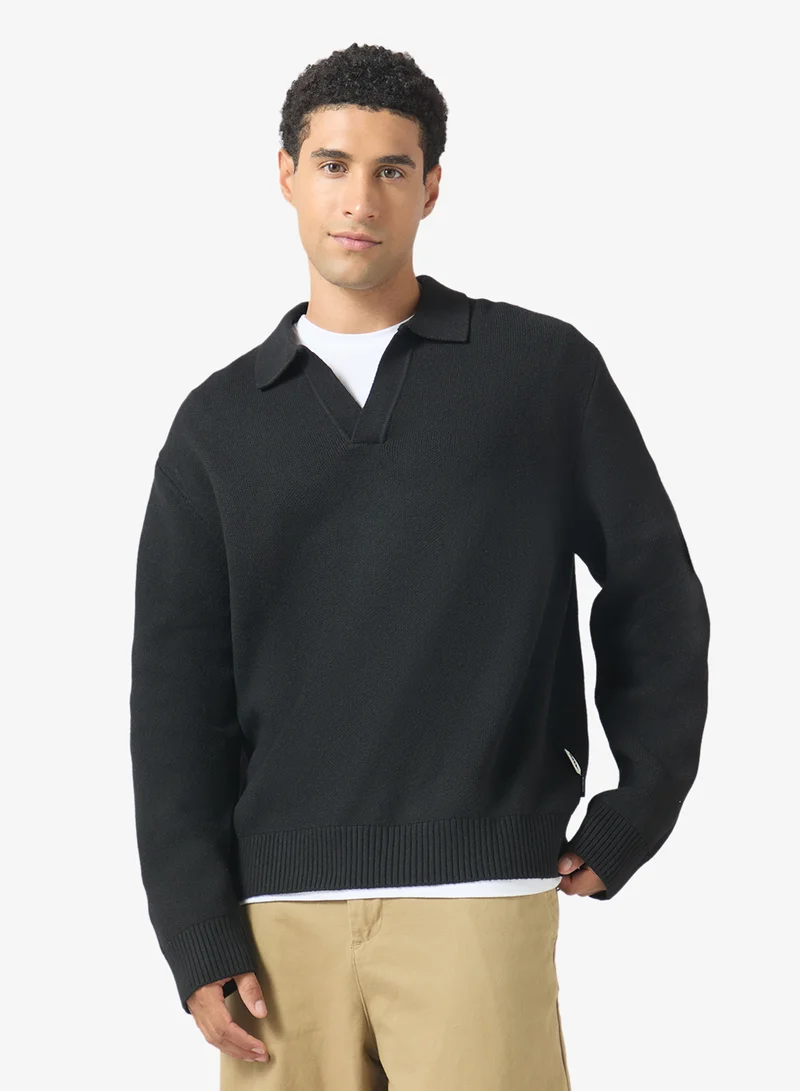 Casual Split Neck Polo