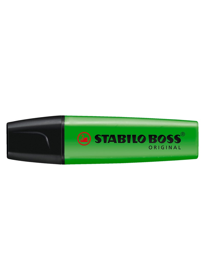 STABILO Boss Original Highlighter Green , for Journal Planner , Marking Dictionary, Note Taking , Drawing Illustrations , Pack of 10  - Image 1
