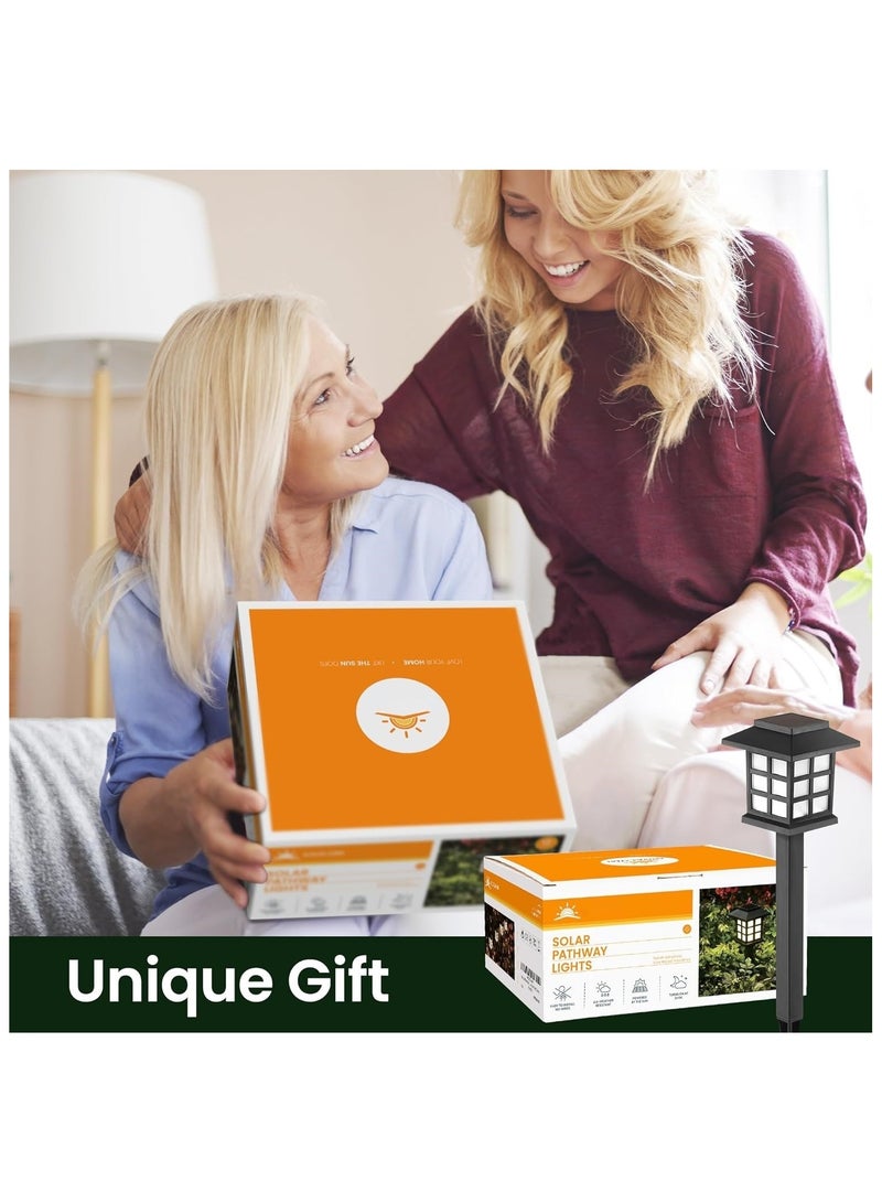 NANAO Solar Outdoor Lights,8 Pack LED Solar Lights Outdoor Waterproof, Solar Walkway Lights Maintain 10 Hours of Lighting for Your Garden, Landscape, Path, Yard, Patio, Driveway - Image 5