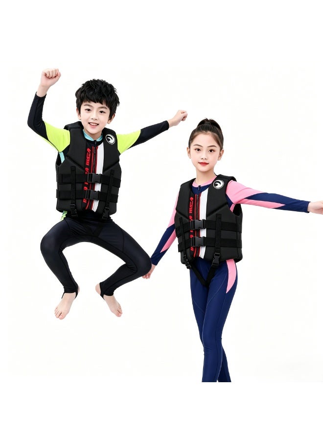 Hisea Children's Water Sports Vest Life Jacket Black - Image 4