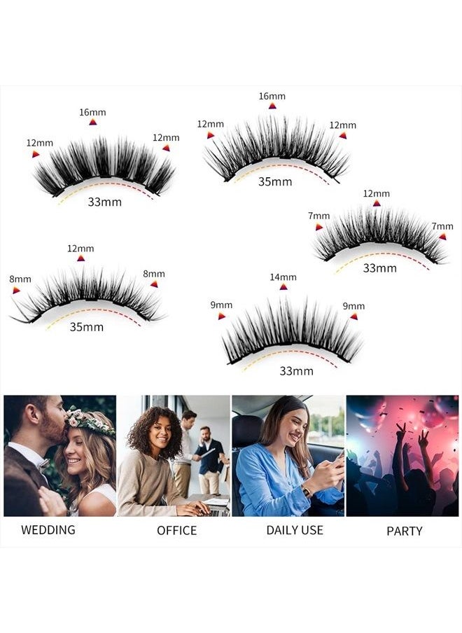 InBrave - Magnetic Lashes Kit, Reusable 3D 5D Magnetic Eyelashes Set with 2 Dazzling colors Magnetic Eyeliner and Tweezer, Mink False Eyelashes Natural Look, No Glue Needed - Image 1