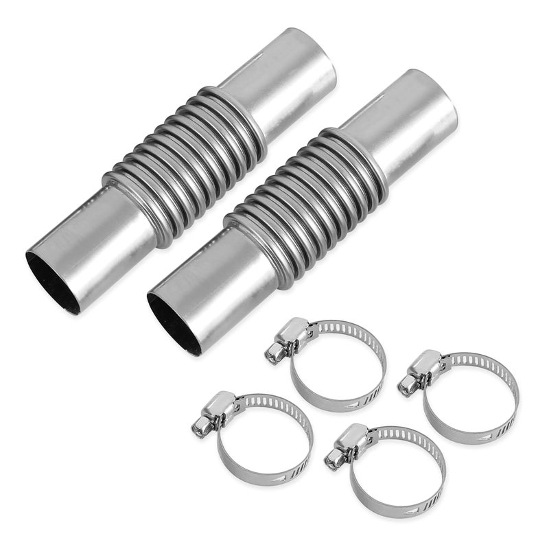 TORDXICS 2pcs Stainless Steel 25mm Parking Air Heater Exhaust Pipe Tube Straight ConnectorDiesel Heater Exhaust Pipe with 4 Clamps for Clamp Compatible with Webasto Eberspacher Diesel Air Heater - Image 3