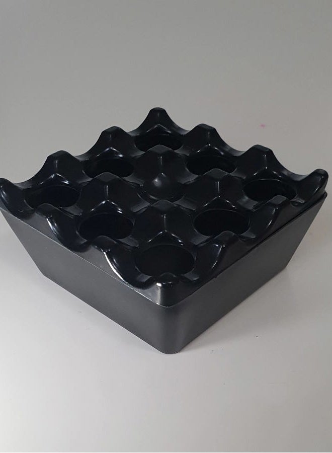 trmaker TR Maker - 2 X Fireproof Plastic 9 Hollow Grid Cigarette Ashtray - Indoor or Outdoor Cigarette Ashtray - Ash Container for Smoker with Grid Lid Set of 2 (Round - 3.5"x3.5") - Image 4