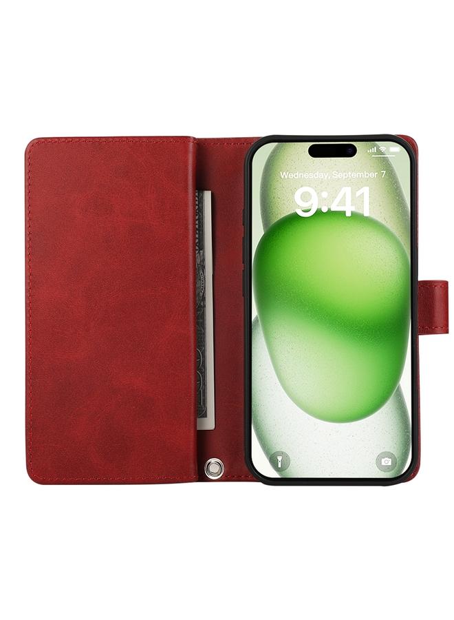 اس-توب جراب هاتف جلدي مع سوار معصم وفتحة بطاقة لهاتف iPhone 16 Plus - Image 4