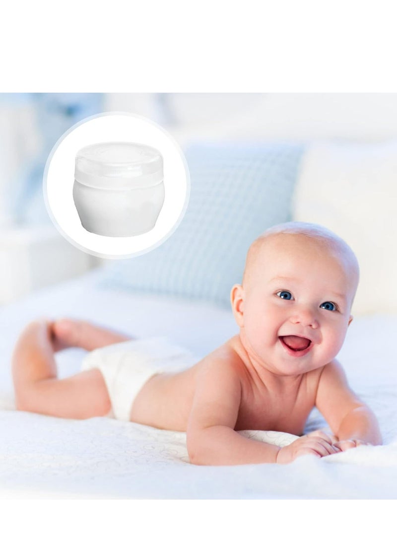 Oasisgalore 2 Sets Soft Powder Puff with Case – Face and Body Powder Container for Newborns (White).  - Image 2