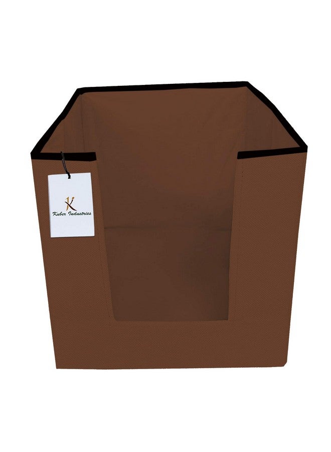 Kuber Industries Non-Woven Shirt Stacker/Clothes Organizer|Solid Color & Foldable Non Woven Material|Closet & Wardrobe Organizer|Size 40 x 20 x 25 Cm, Pack of 4 (Brown) - Image 4