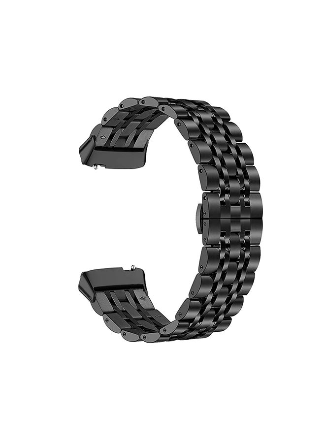 O Ozone Metal Watch Strap For Redmi Watch 3 Active/Redmi Watch 3 Lite Wristband Stainless Steel Strap Bracelet for Men Women- Black - Image 2