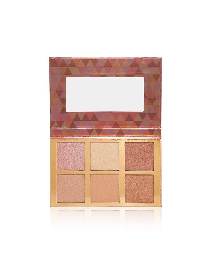 BellaPierre Glowing Highlighter Makeup Palette | 6 Illuminating Shades to Suit Different Skin Tones | Non-Toxic and Paraben Free | Vegan and Cruelty Free | Natural Look - Image 1