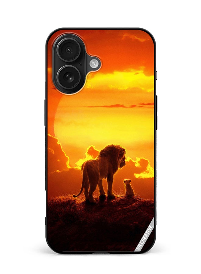 Protective Case Cover For Apple iPhone 16 Plus The Lion King Design Multicolour