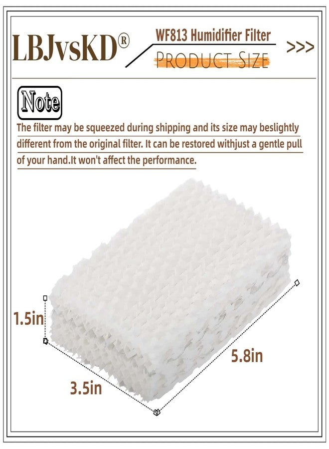 LBJvsKD Replaces for Equate Humidifier Filters Replacement WF813-6pk, Cool Mist Humidifiers Wick Filters, Fits Relion RCM832/RCM-832N, Procare PCWF813, Protec, Equate EQ-2119-UL/EQWF813 - Image 3