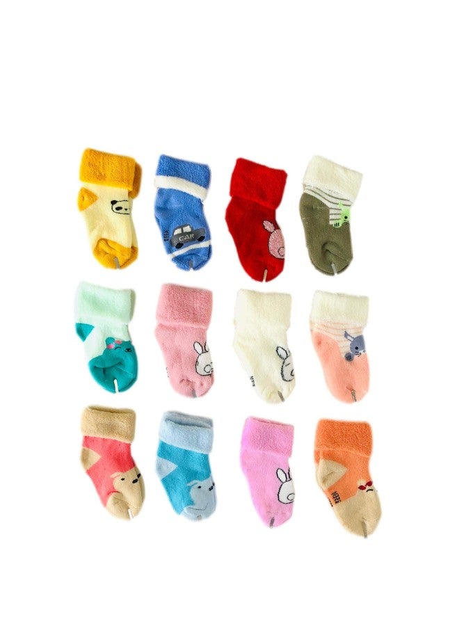 Freshfoot Baby Boys Ankle Length Organic Cotton Socks For New Born Baby For 0-12 Months (Mixed Colour), Multicolor - Image 1