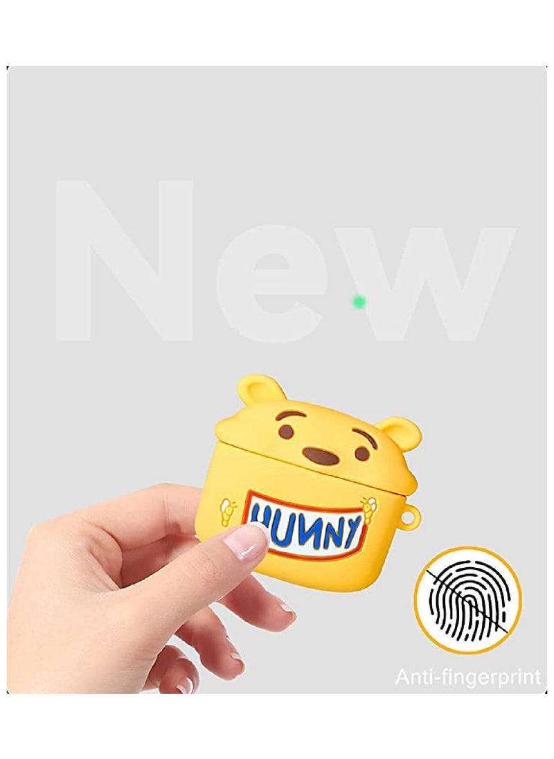Protective Case Cover Compatible With New Apple AirPods 3rd Generation Yellow Hunny S10