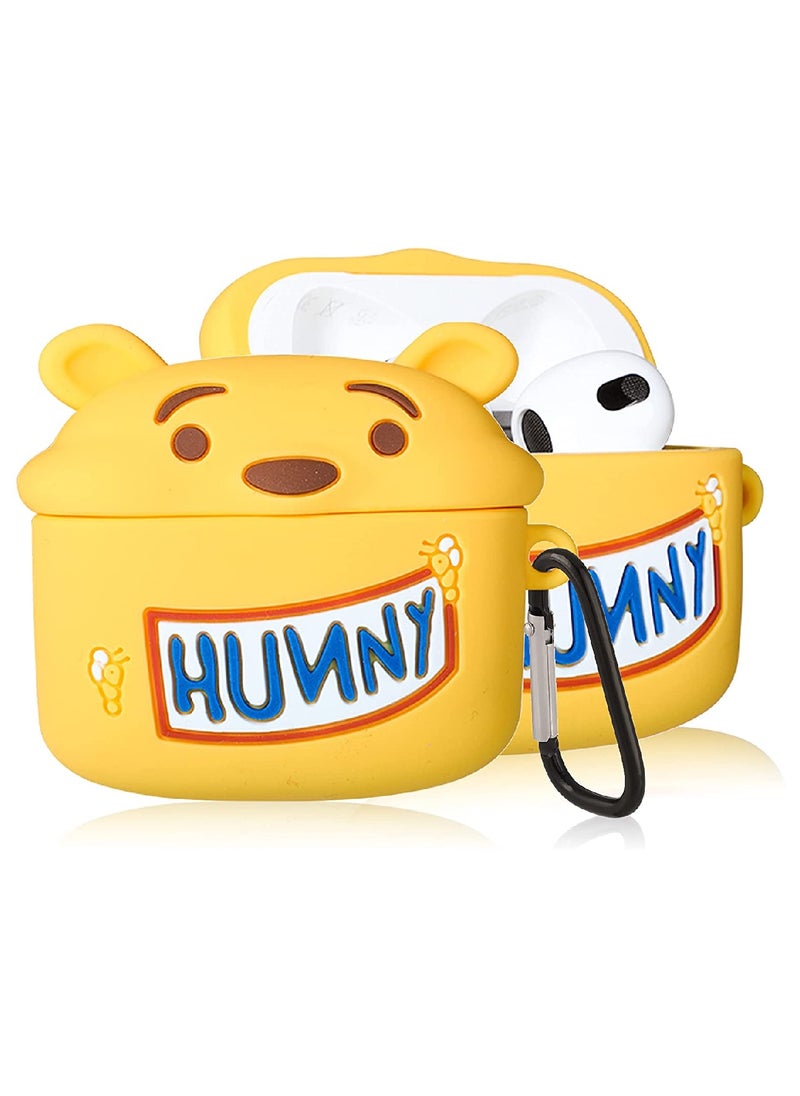 Protective Case Cover Compatible With New Apple AirPods 3rd Generation Yellow Hunny S10