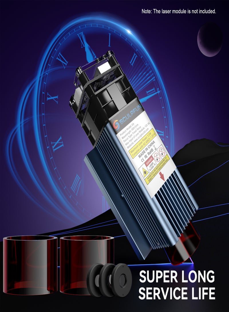 SCULPFUN S9 Original Lens Set 3Pcs Original Standard Lens + 2 Acrylic Covers Highly Transparent Anti-Oil And Anti- Super Long Service Life Easy To Install - Image 2