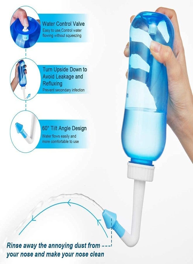 BAGILO 500 Ml Bottle Nasal Wash Bottle Nose Wash Cleaner With 2 Nozzle Pressure Rinse Nasal Irrigation for Adult And Kid - Image 5