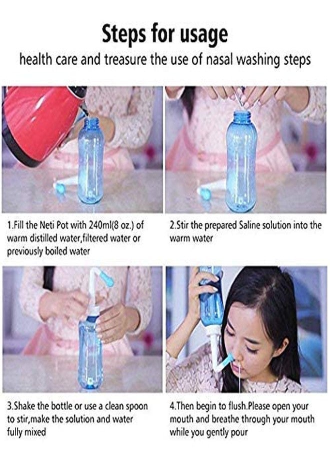 BAGILO 500 Ml Bottle Nasal Wash Bottle Nose Wash Cleaner With 2 Nozzle Pressure Rinse Nasal Irrigation for Adult And Kid - Image 3