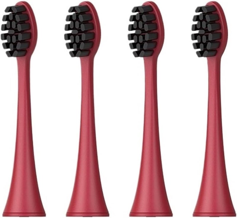 أسطوانات استبدال فرشاة الأسنان، 4 قطع، متوافقة مع SG986/SG987/S2/SX/S5 (أحمر) - Image 1
