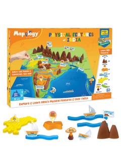 Imagimake Imagimake Kid's Mapology - Physical Features of India Learn 50+ Geographical Features Like Mountains, Rivers, Plateaus Educational Toy and Learning Aid Puzzles for Age 5 Years+,Color Multi  - Image 1
